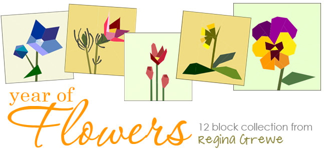 Paper Pieced Flower Blocks