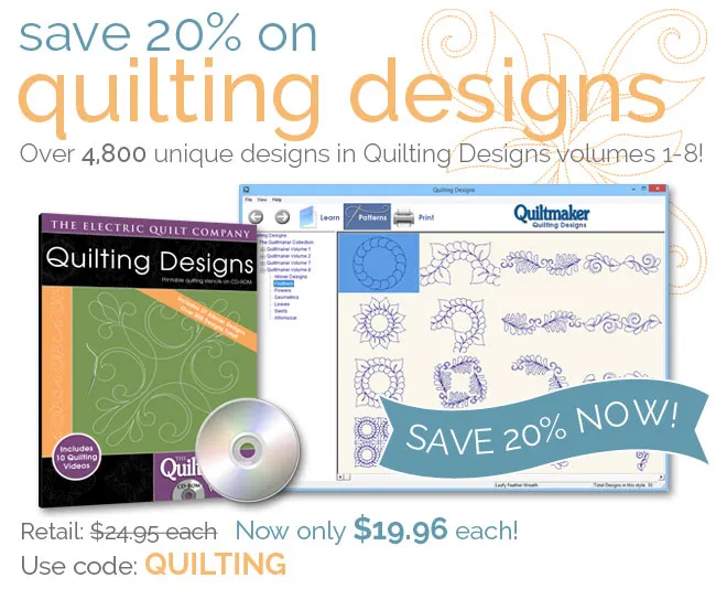 Save 20% on Quilting Designs